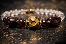 Rose Quartz & Garnet Bracelet