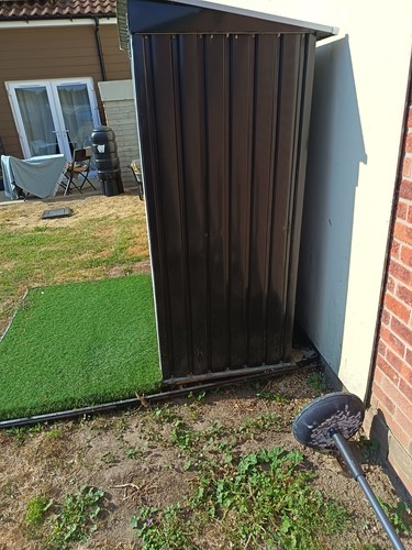 Metal pent roof storage shed - roof,