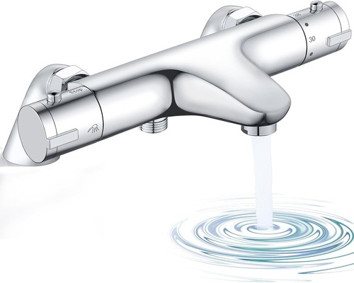 Stylish chrome bath mixer tap - bath,