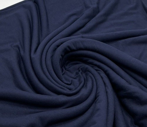 Plain navy viscose - plain,