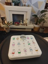 Vintage Krups Bathroom Scale Cartoon Print Nice Patina FREE UK POSTAGE 