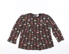 Jumping Beans Girls Brown Animal Cotton blend  T-Shirt Size 3 Years