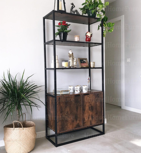 Vintage industrial bookcase - vintage,