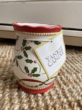 YANKEE CANDLE GREEN HOLLY OIL TART BURNER  XMAS CHRISTMAS 5" New TAGGED