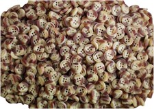 Small 12mm 20L Light Brown Cream Animal Swirl Pattern 4 Hole Buttons (J153)