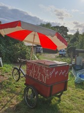 Vintage Style Ice Cream Tricycle with large cool box 3 compartment aluminium box