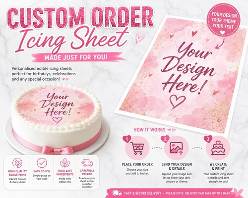 Custom order icing sheet - custom, a4