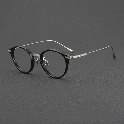 Retro oval acetate black - acetate, &