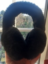 Black Furry Ear Muffs By Aspen Excellent Condition Very Warm 