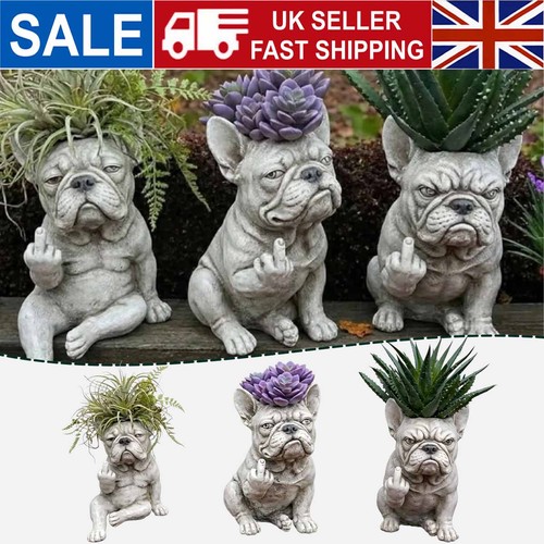 Funny french bulldog planter - funny,
