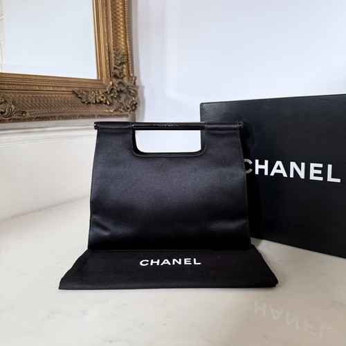 Chanel top handle black - black, clutch