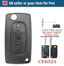 FOR CITROEN C4 Picasso Remote KEY FOB Case CE0523 HU83 BLADE 3 BUTTON LIGHT.