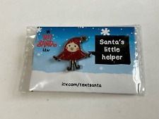 Vintage Santas Little Helper Pin Badge Brooch