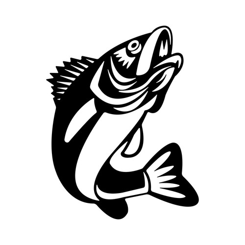 Large fish sticker car caravan - large,