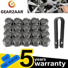 17mm Wheel Nut Caps Bolt Covers Universal Grey For VW Audi BMW Benz Seat Skoda