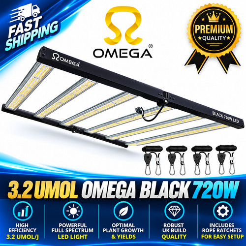 Omega black 720w 2umol - black, led