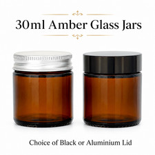 Amber glass jars airtight - jars, lid