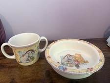 Winnie the Pooh Eeyore Hunny Royal Doulton Baby bowl & Hug Mug Gift Set