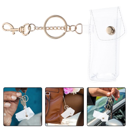 2pcs lipstick pouch keychains - ,