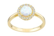 9ct Yellow Gold Opal Cluster