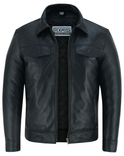 Mens leather casual biker - mens,
