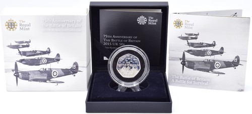 2015 silver proof piedfort 50p - 2015,