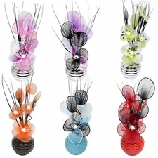 Flourish Artificial Flowers in Vase 6 types  small approx 30cm