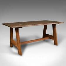 Large Antique Artist's Bench, English, Patina, 6 Seat, Kitchen, Desk, Edwardian