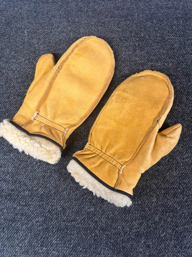 Vintage leather mittens - leather, winter