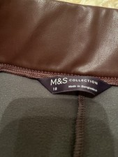 M&S maroon Faux Leather