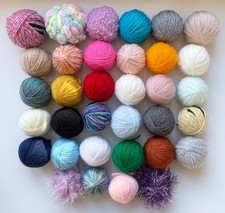 710g JOB LOT KNITTING WOOL/YARN ODDMENTS - ASSORTED MIXED TEXTURES & WEIGHTS