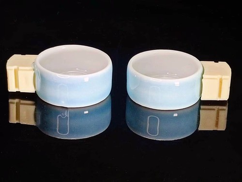 Blue glazed porcelain - glazed,