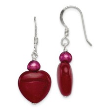 Sterling Silver Polished Red