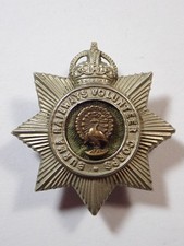 India: Burma Railways Volunteer Corps original WW1 Cap Badge.