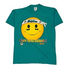 Miami Dolphins Nfl Graphic T-Shirt - Large Green Cotton