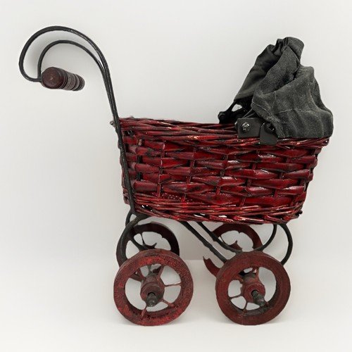 Miniature wicker baby doll - miniature,