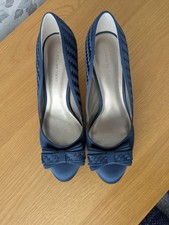 Jacques Vert Court Shoes Navy Size 40 Wedding/Formal