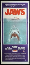 JAWS Original Daybill Movie Poster Roy Scheider Richard Dreyfuss Killer Shark