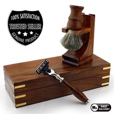 Wood Luxury Shaving Set Super