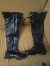 Knee High Black Boots Size 6