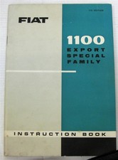 FIAT 1100 Export Special Family Car Owners Handbook 1961 #300.1197 - X-1961