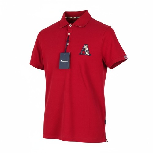 Aquascutum men red polo - m,