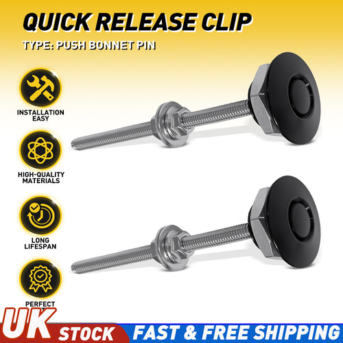 2pcs black push button - m6,