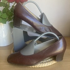 Ladies Bally “Strada” brown Italian Leather Court Shoes Size 39/UK6