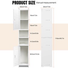 White Tall Bathroom Storage