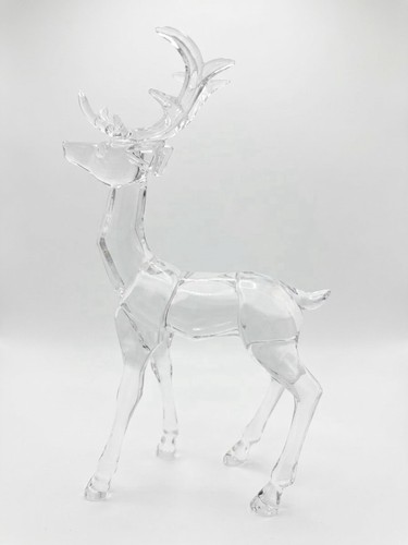 Clear acrylic reindeer - clear,