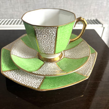 ROYAL STAFFORD ART DECO TRIO CUP SAUCER AND PLATE BONE CHINA