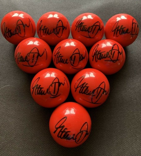 Steve davis signed red snooker - signed,