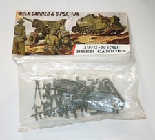 1960s Airfix OO scale 6pdr Anti-Tank Gun & Bren Carrier (bagged kit)