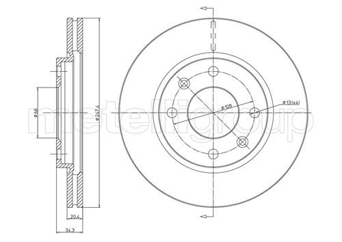 Brake disc cifam 800 238 - brake,